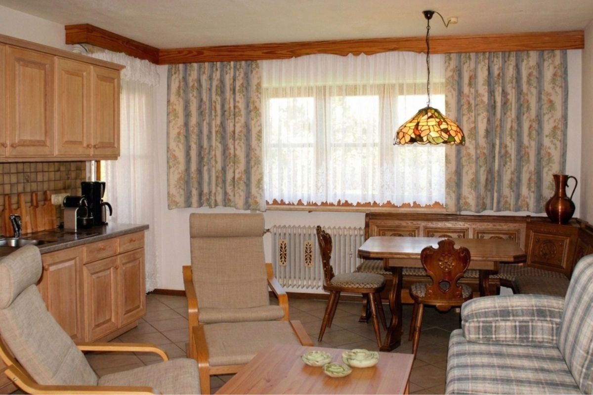 Airbnb apartment living and dining room — after enhancement