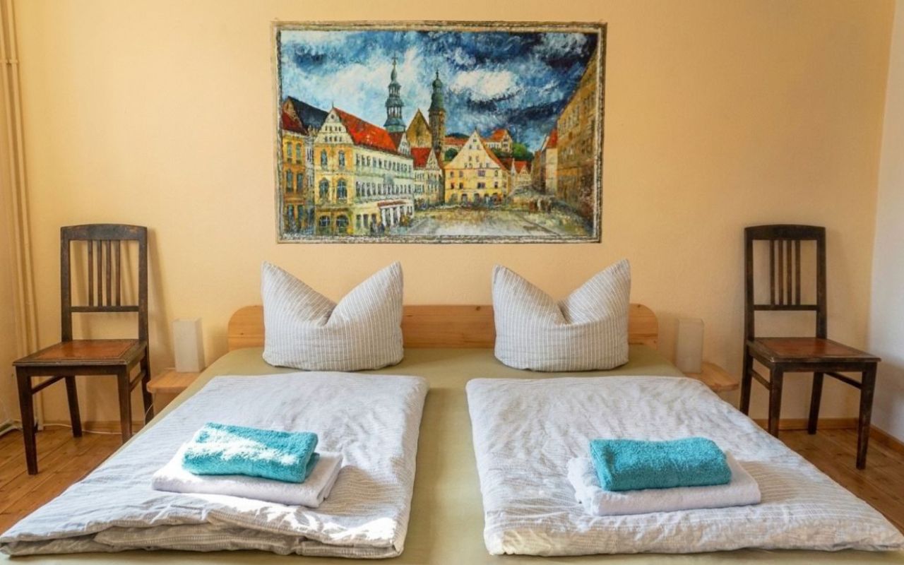 Holiday rental bedroom — after enhancement